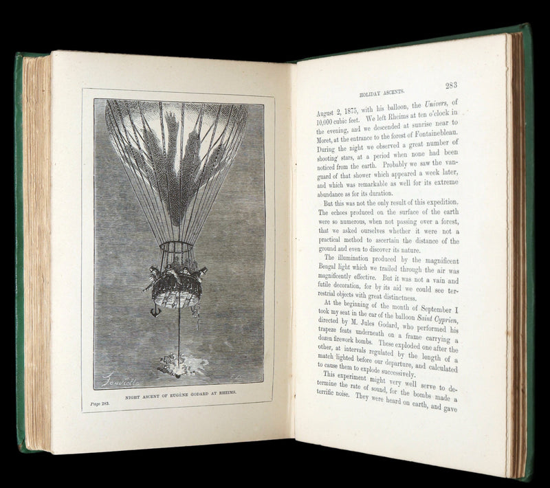 1877 First Edition - Adventures in the Air,  Great Aeronauts by de Fonvielle