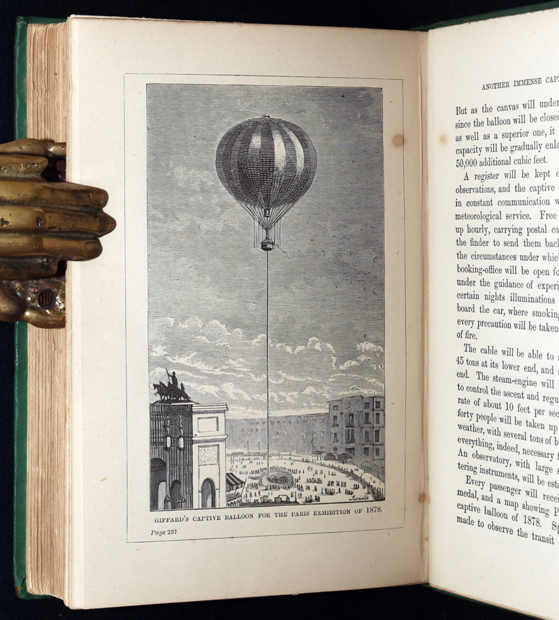 1877 First Edition - Adventures in the Air,  Great Aeronauts by de Fonvielle