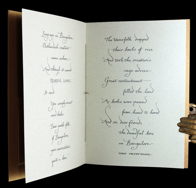 2014 Rare Book - Long Ago in Bangalore, One Lovely Poem by Charles van Sandwyk