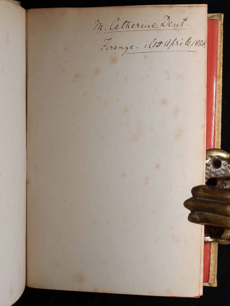 1881 Italian Vellum Book - La Divina Commedia di Dante Alighieri, Divine Comedy