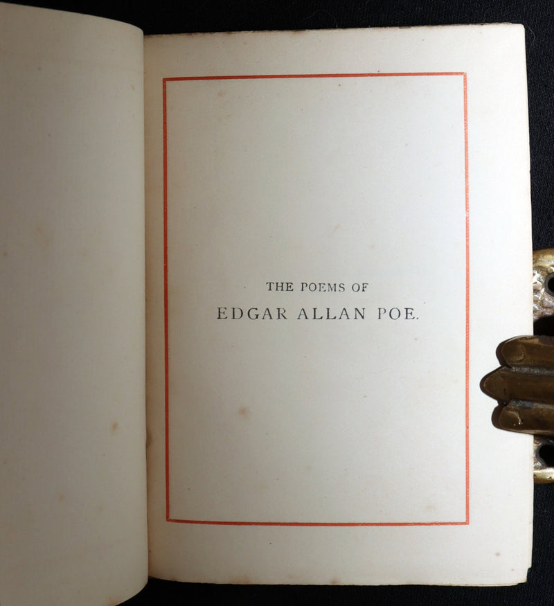 1886 Rare Book - Poems, The Fall of the House of Usher by of Edgar Allan Poe