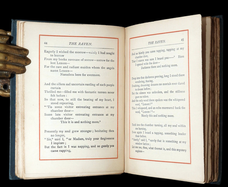 1886 Rare Book - Poems, The Fall of the House of Usher by of Edgar Allan Poe