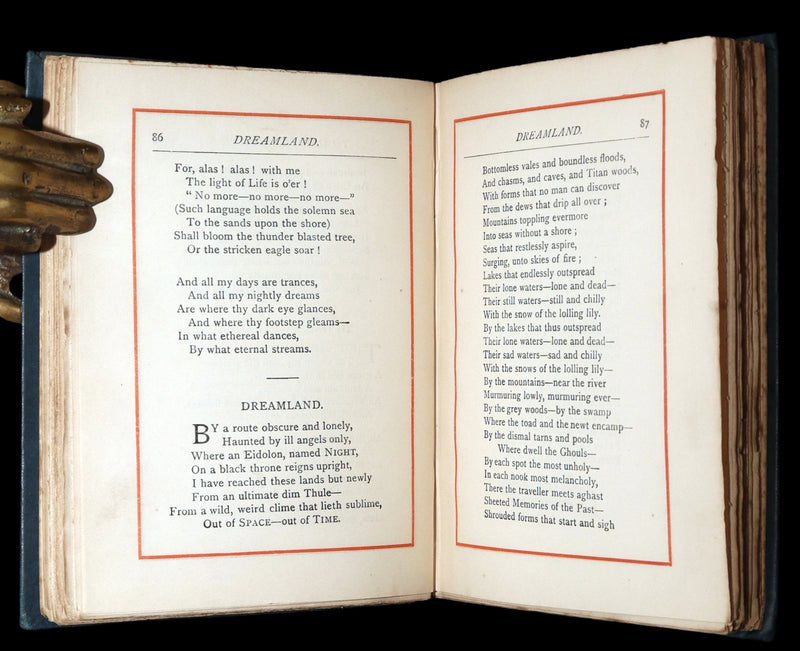 1886 Rare Book - Poems, The Fall of the House of Usher by of Edgar Allan Poe
