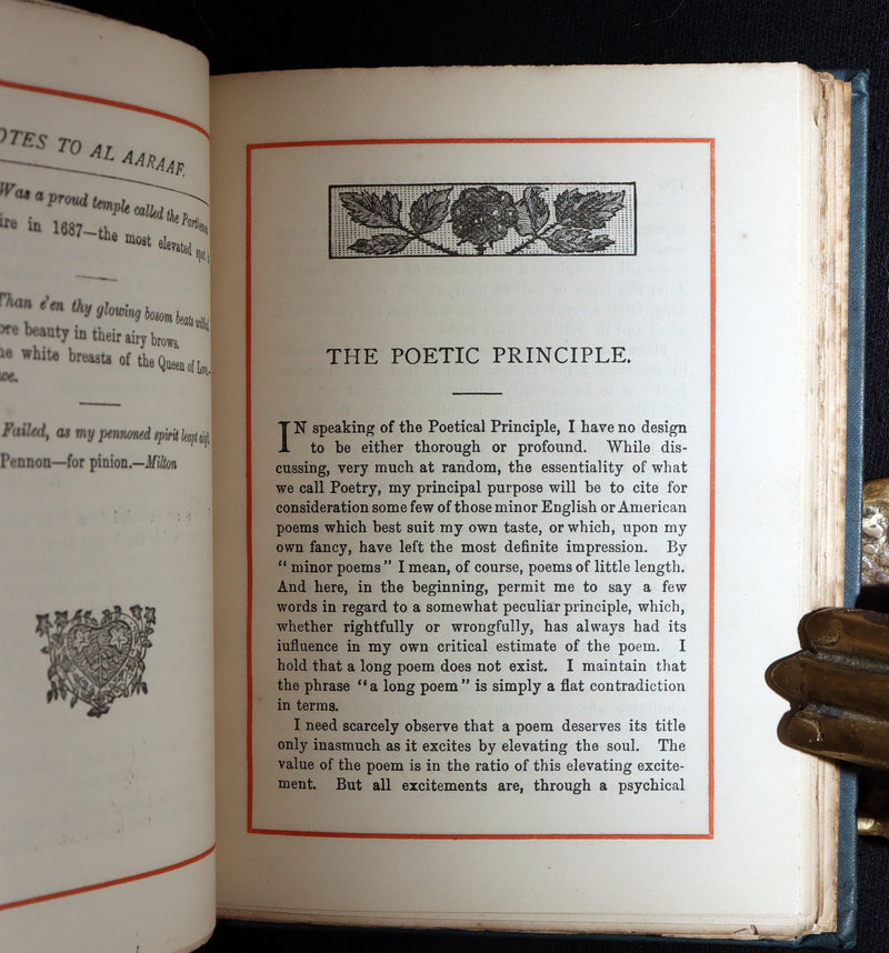 1886 Rare Book - Poems, The Fall of the House of Usher by of Edgar Allan Poe