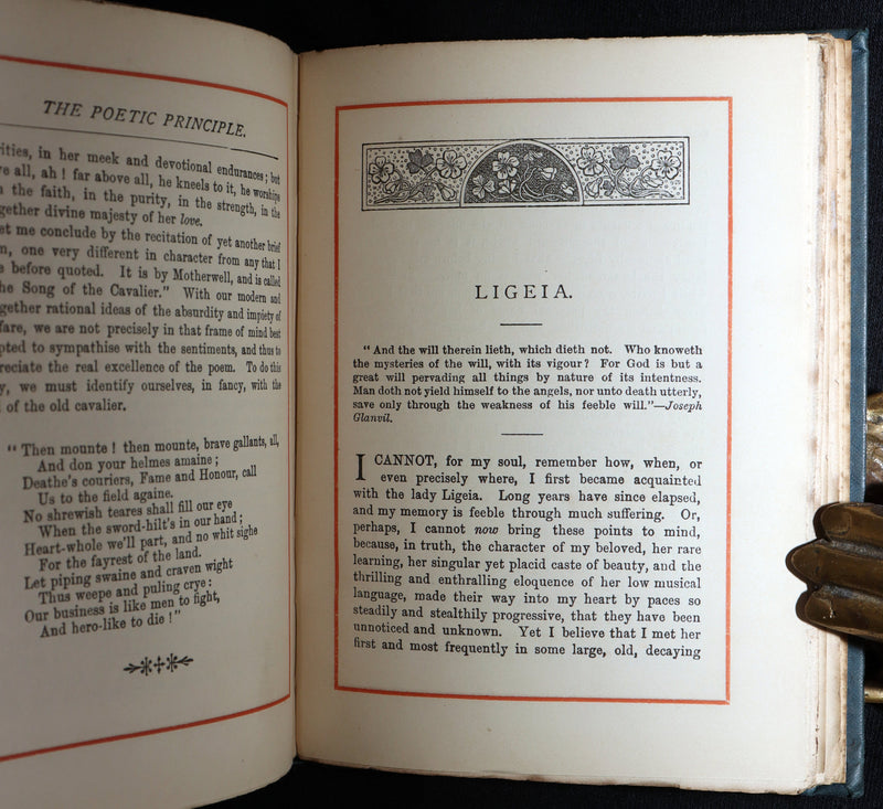 1886 Rare Book - Poems, The Fall of the House of Usher by of Edgar Allan Poe