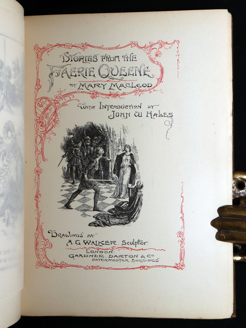 1900 Rare Book - Stories from the Faerie Queene Illustrated by A. G. Walker