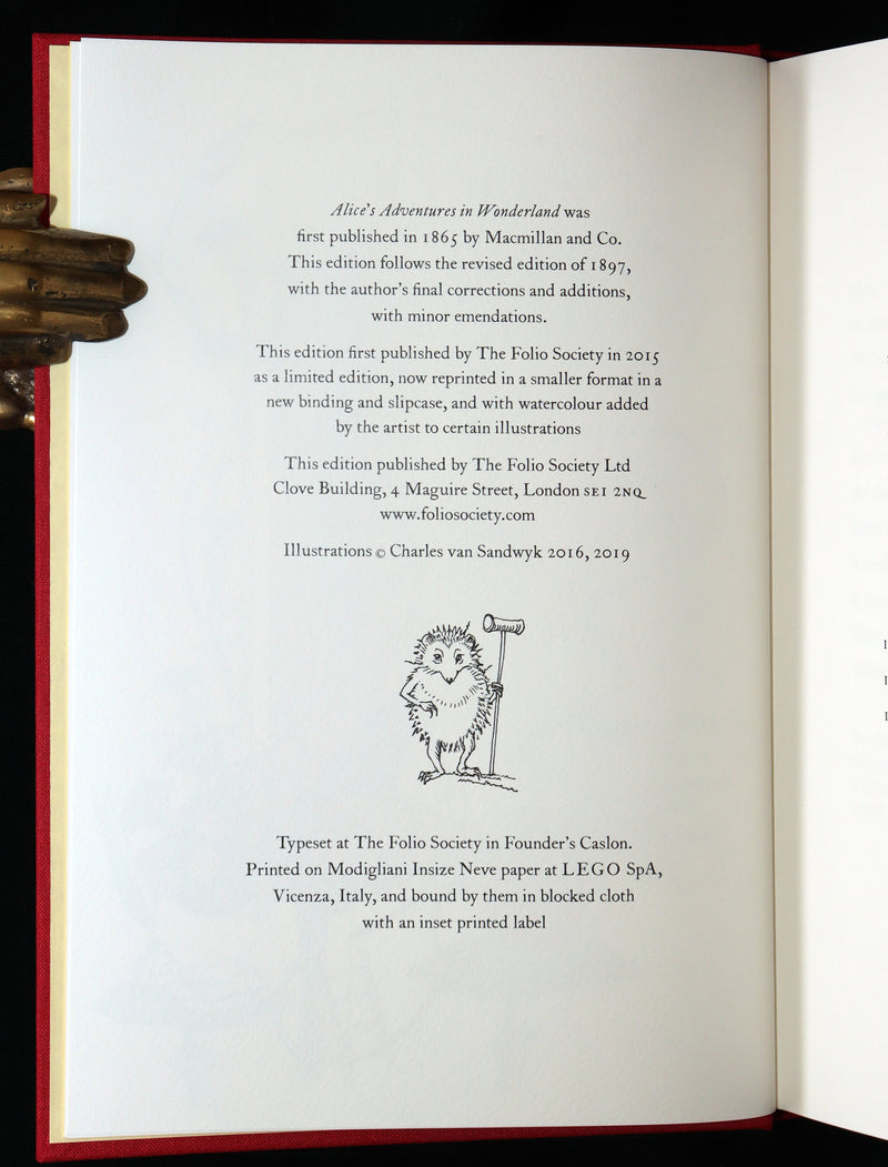 2019 Signed First Edition - Alice in Wonderland, Charles van Sandwyk Illustrator