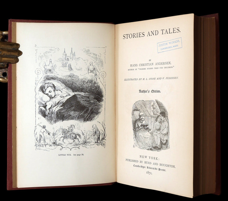 1871 Rare Book - Hans Christian Andersen Tales Illustrated by Stone and Pedersen