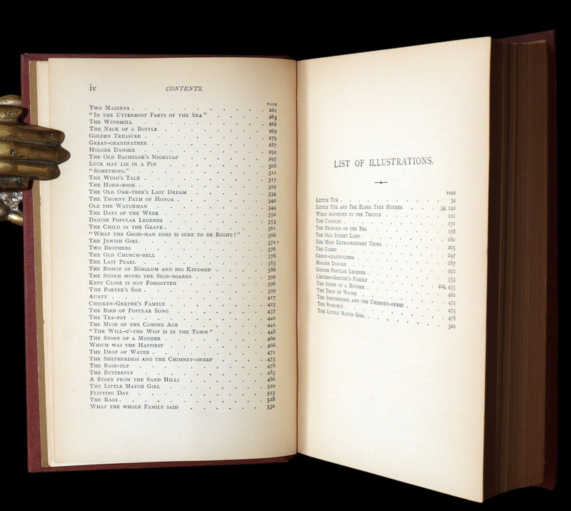 1871 Rare Book - Hans Christian Andersen Tales Illustrated by Stone and Pedersen