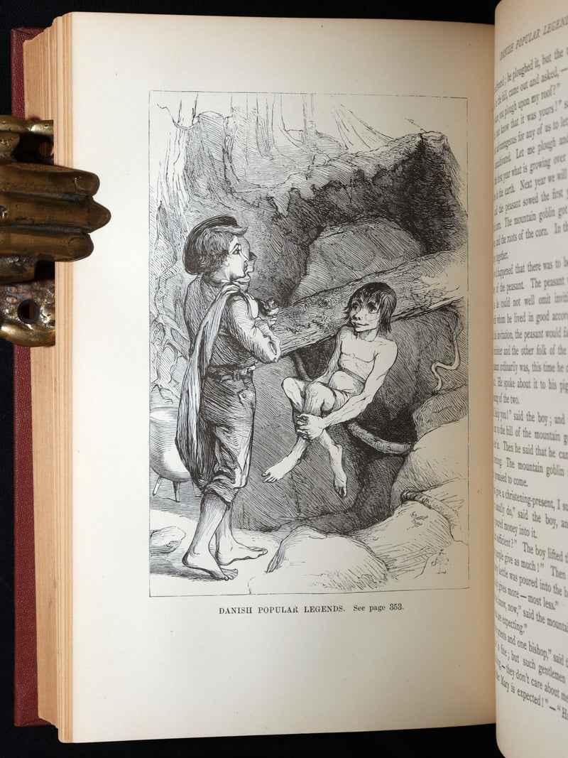 1871 Rare Book - Hans Christian Andersen Tales Illustrated by Stone and Pedersen