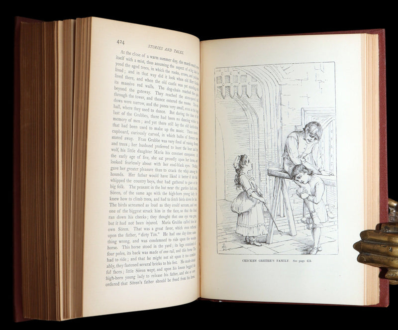 1871 Rare Book - Hans Christian Andersen Tales Illustrated by Stone and Pedersen