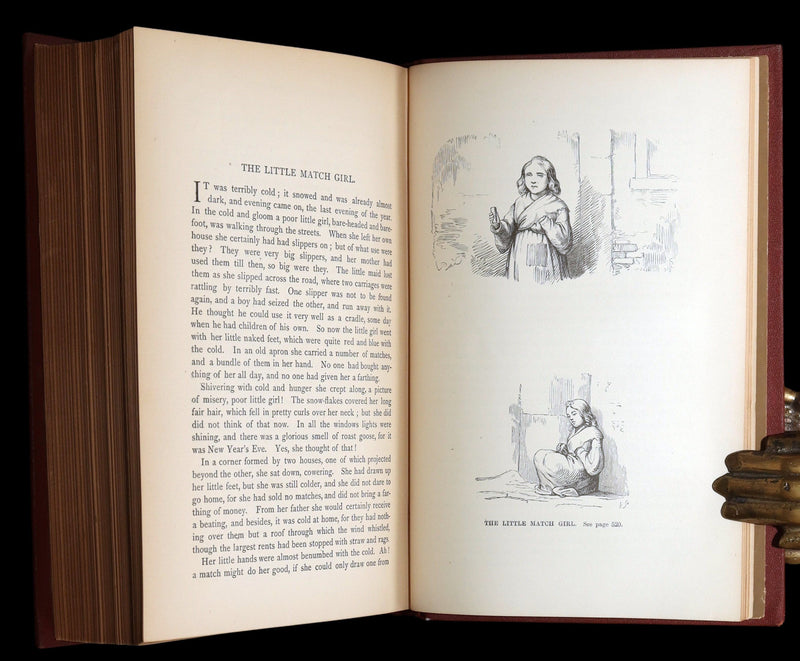 1871 Rare Book - Hans Christian Andersen Tales Illustrated by Stone and Pedersen