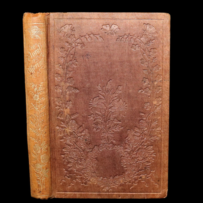1854 Scarce Book - Floral Offering, Legends of Flowers, Hand-Colored Plates