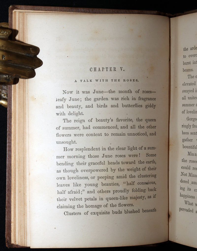 1854 Scarce Book - Floral Offering, Legends of Flowers, Hand-Colored Plates