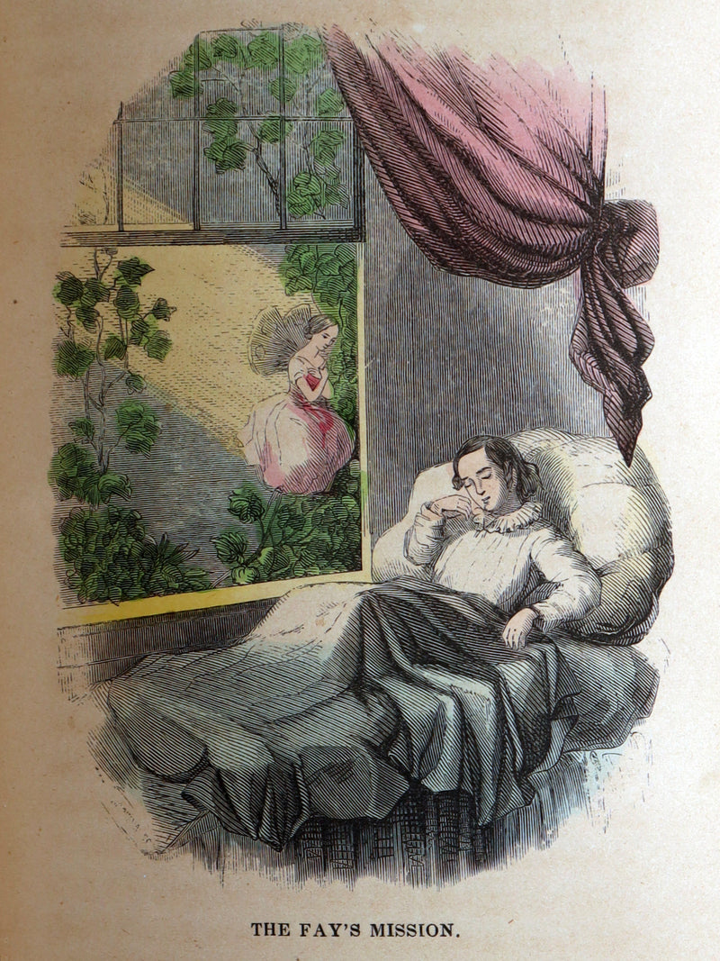 1854 Scarce Book - Floral Offering, Legends of Flowers, Hand-Colored Plates