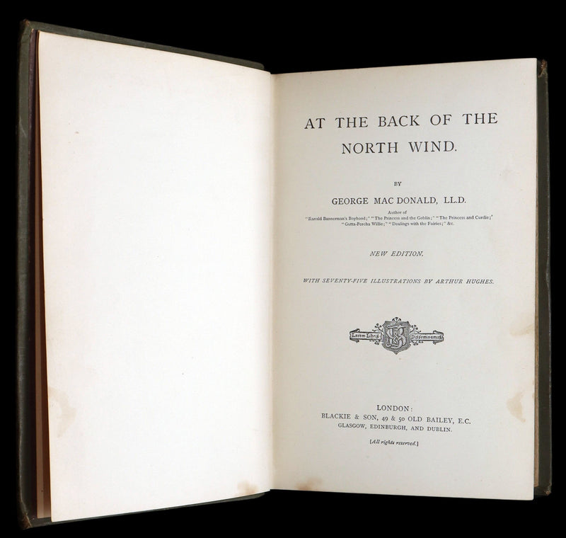 1890 Rare Book - At the Back of the North Wind: Eleanor Farjeon’s Childhood Copy