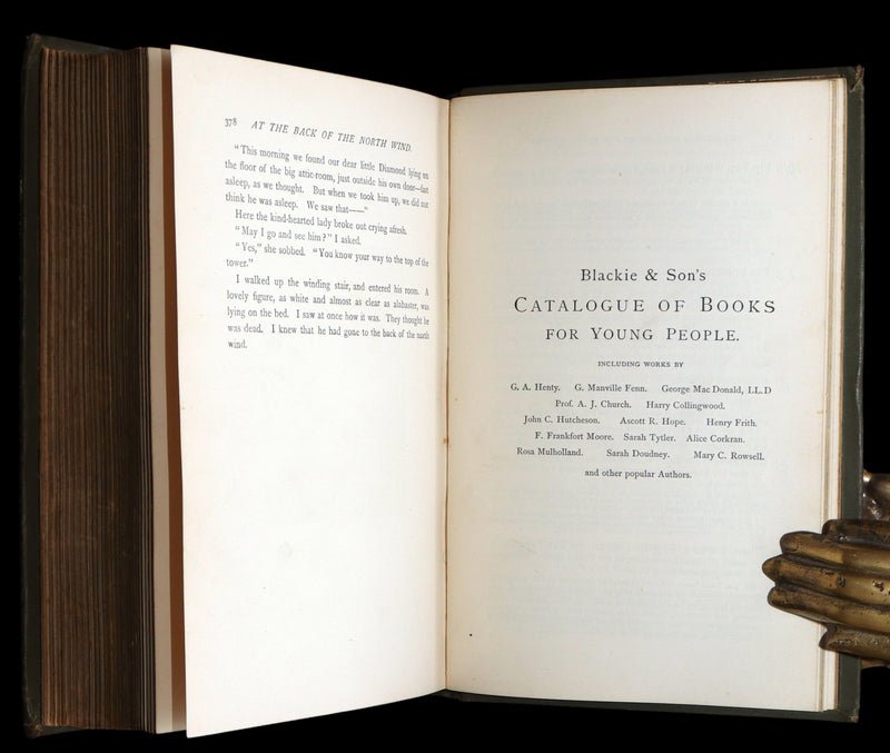 1890 Rare Book - At the Back of the North Wind: Eleanor Farjeon’s Childhood Copy