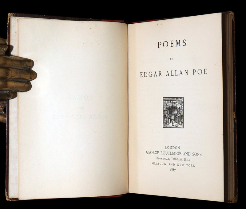 1887 Rare Book - Poems by Edgar Allan Poe, The Raven, Lenore, Ulalume