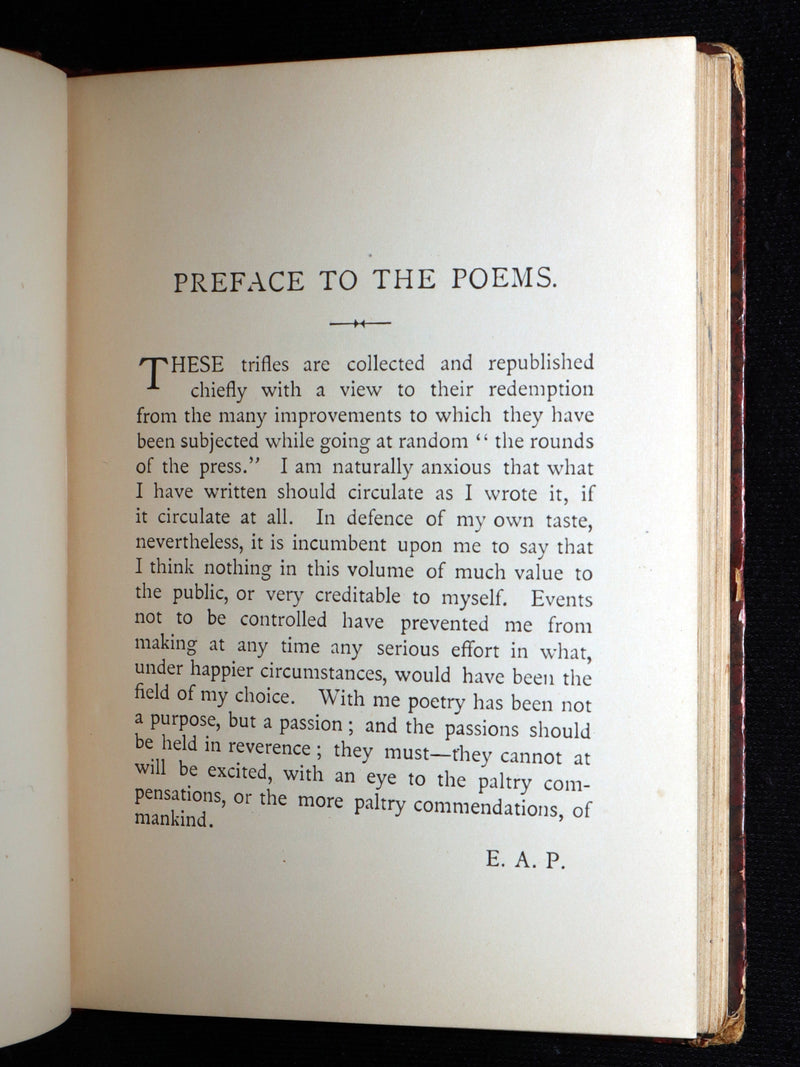 1887 Rare Book - Poems by Edgar Allan Poe, The Raven, Lenore, Ulalume