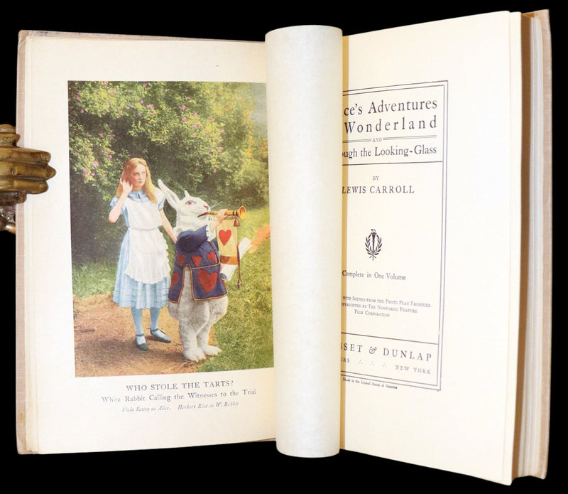1914 Scarce in Dust Jacket - Alice in Wonderland & Looking-Glass, Photoplay