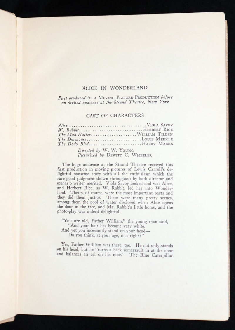 1914 Scarce in Dust Jacket - Alice in Wonderland & Looking-Glass, Photoplay