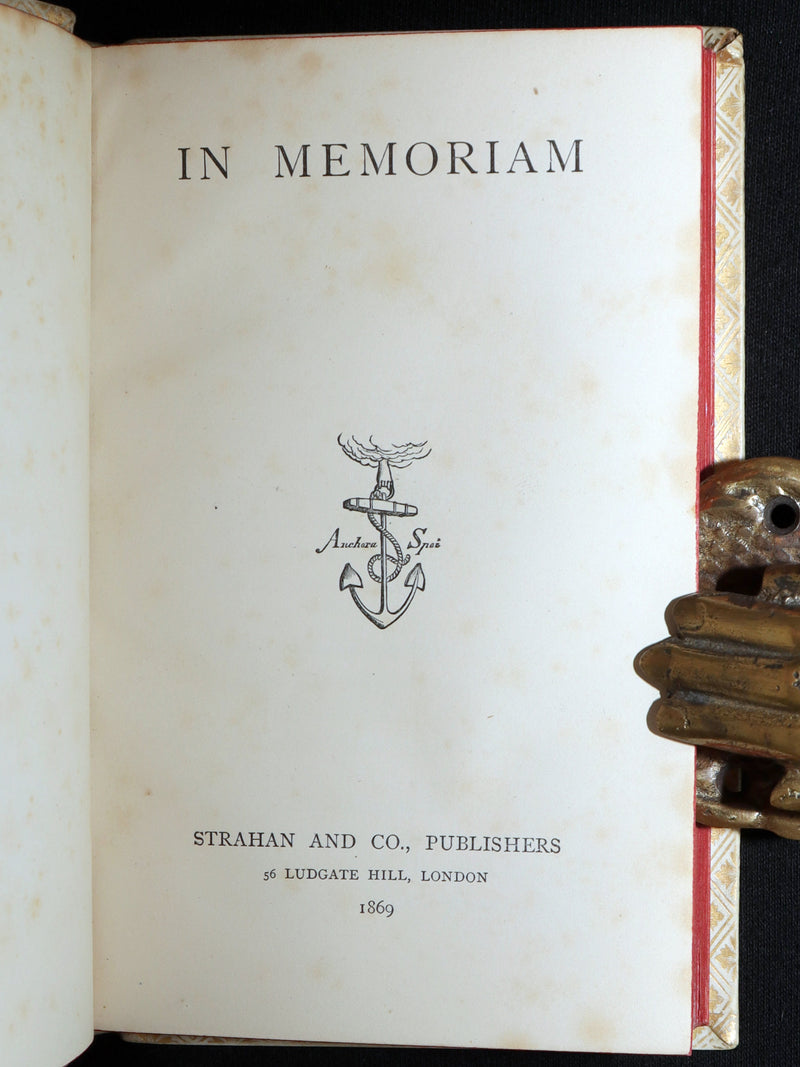 1869 Rare Elegant Vellum Edition - In Memoriam by Alfred, Lord Tennyson