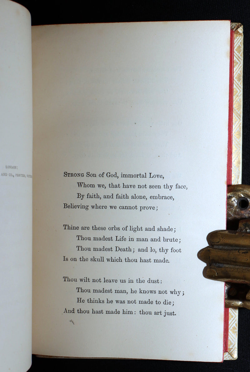 1869 Rare Elegant Vellum Edition - In Memoriam by Alfred, Lord Tennyson