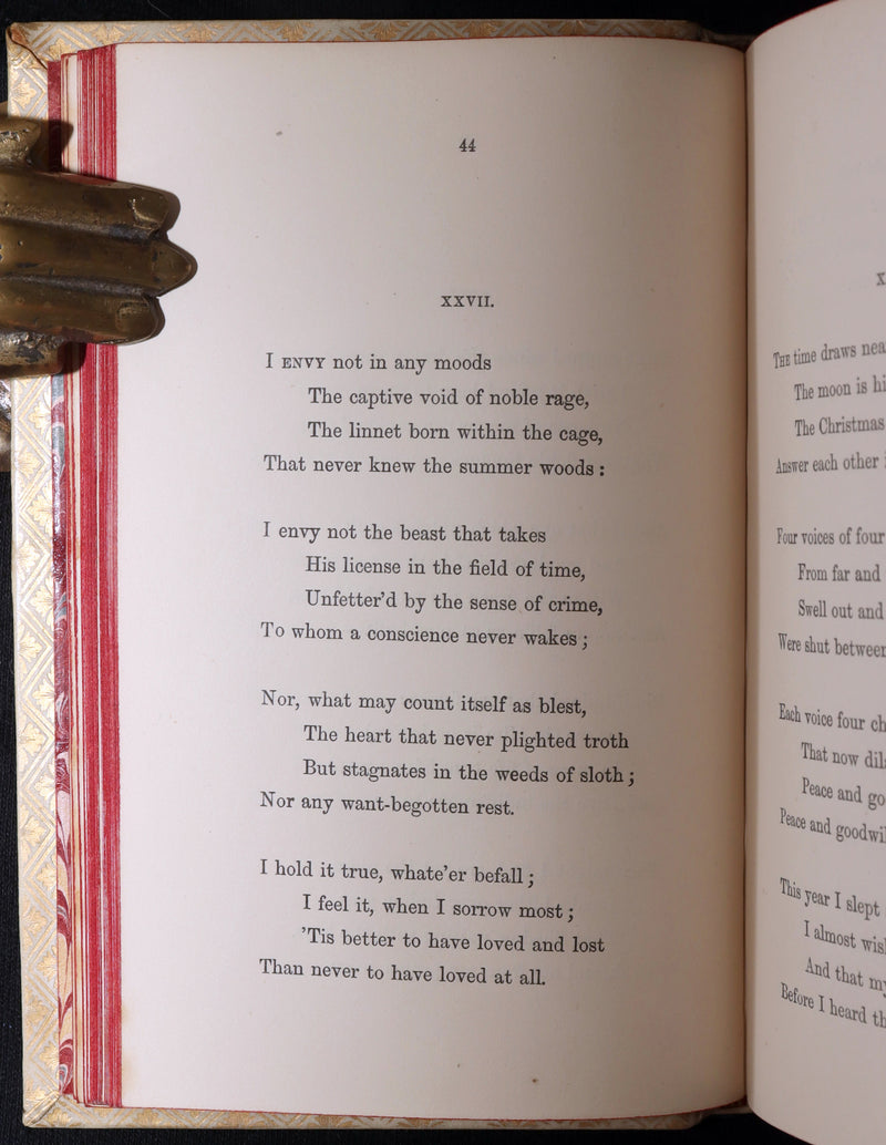 1869 Rare Elegant Vellum Edition - In Memoriam by Alfred, Lord Tennyson