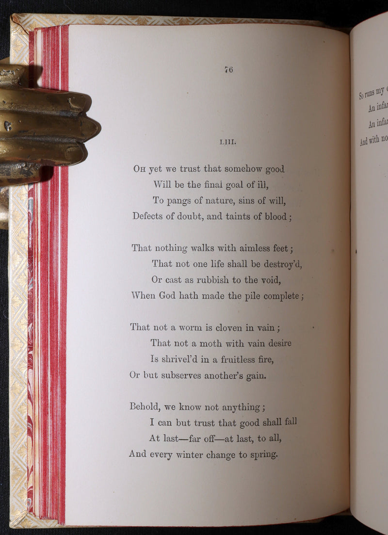 1869 Rare Elegant Vellum Edition - In Memoriam by Alfred, Lord Tennyson
