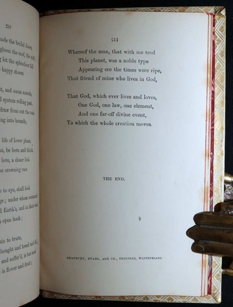 1869 Rare Elegant Vellum Edition - In Memoriam by Alfred, Lord Tennyson