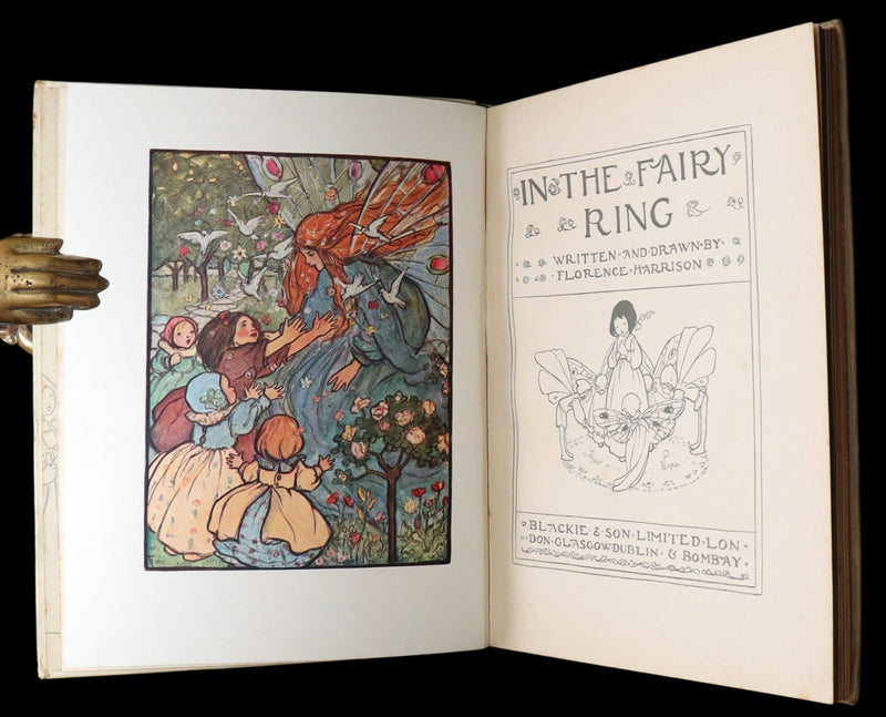 1908 Rare First Edition - In the Fairy Ring Illustrated by Florence Harrison