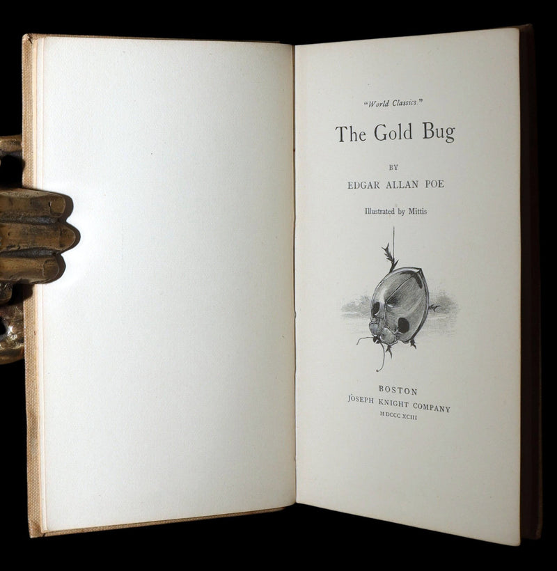 1893 Rare Book - The Gold Bug by Edgar Allan Poe, Illustrated by Mittis