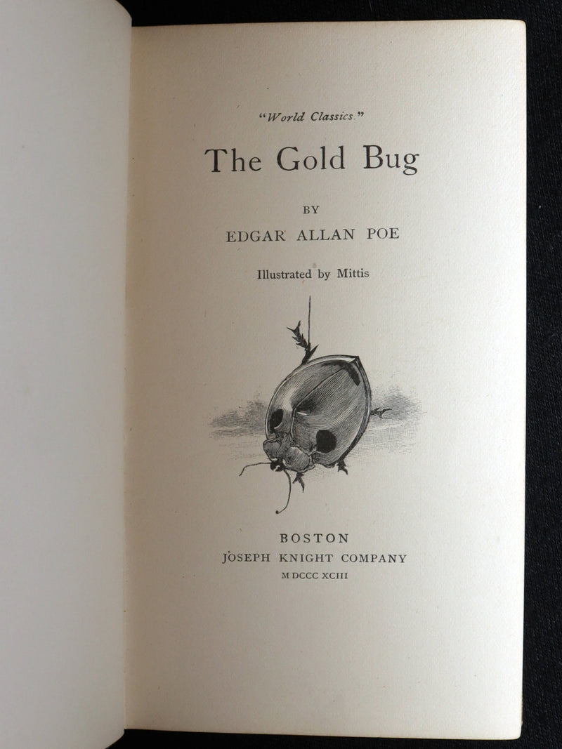 1893 Rare Book - The Gold Bug by Edgar Allan Poe, Illustrated by Mittis