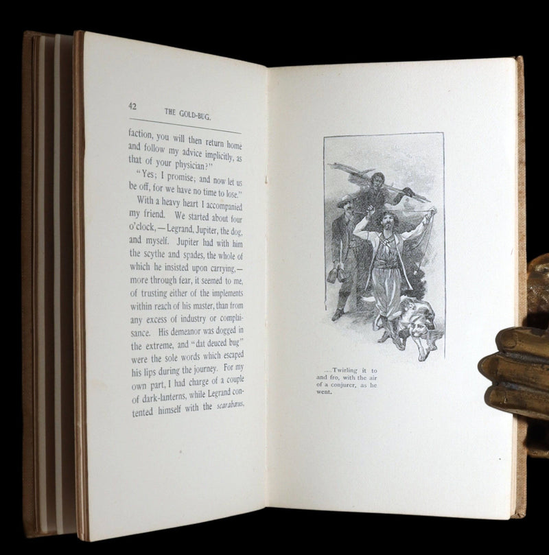 1893 Rare Book - The Gold Bug by Edgar Allan Poe, Illustrated by Mittis