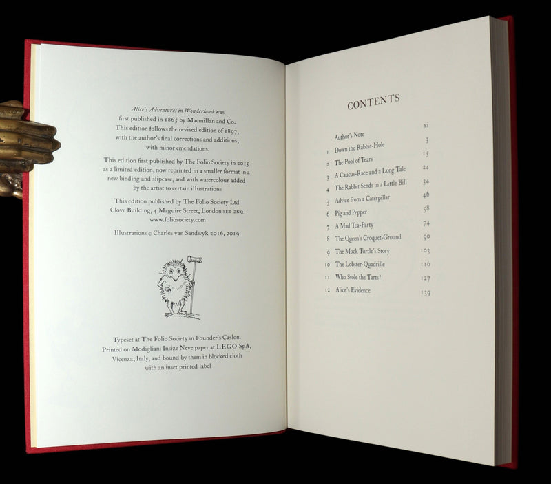 2019 Signed First Edition - Alice in Wonderland, Charles van Sandwyk Illustrator