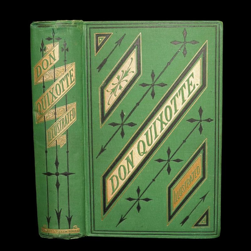 1871 Rare Book - History of Don Quixote de la Mancha Illustrated by Gustave Dore