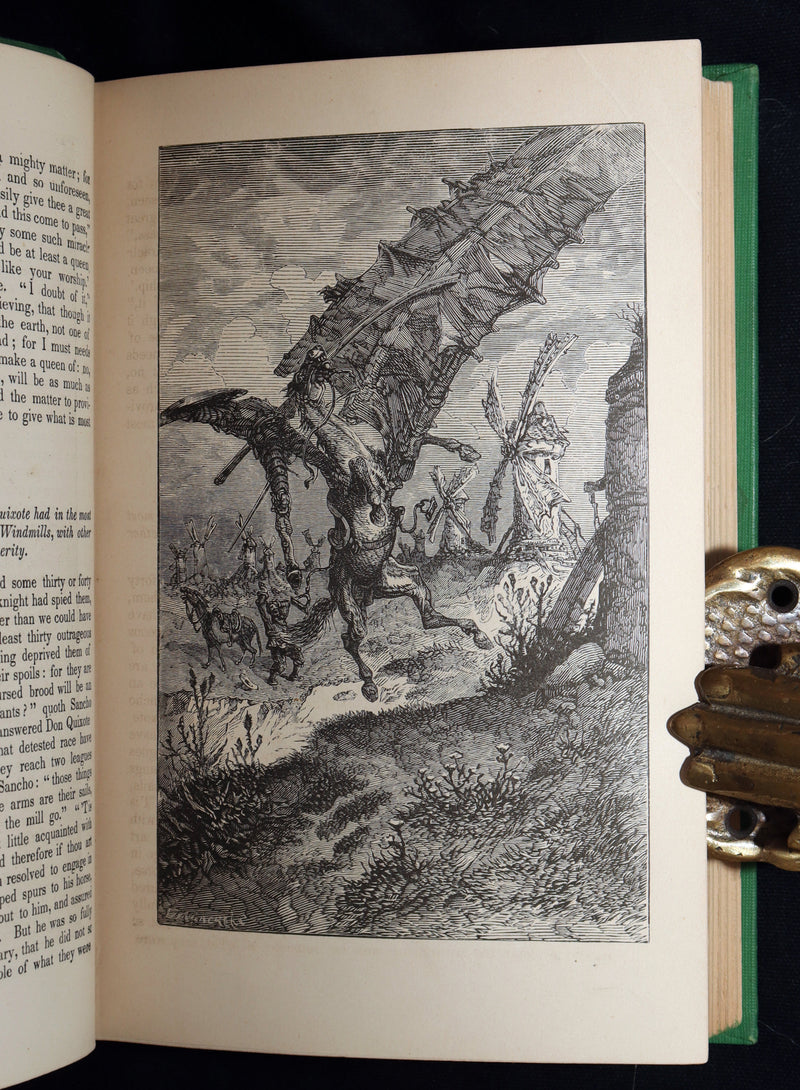 1871 Rare Book - History of Don Quixote de la Mancha Illustrated by Gustave Dore