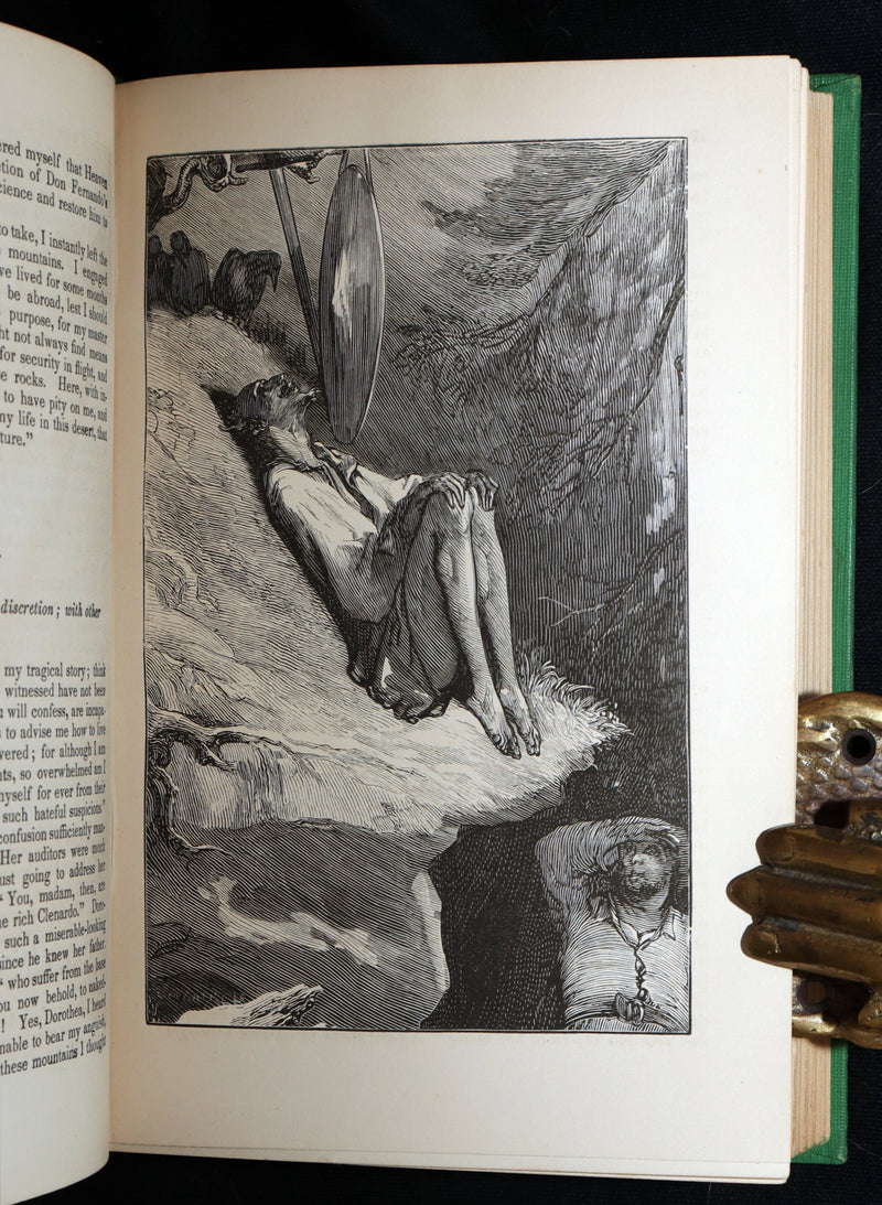 1871 Rare Book - History of Don Quixote de la Mancha Illustrated by Gustave Dore
