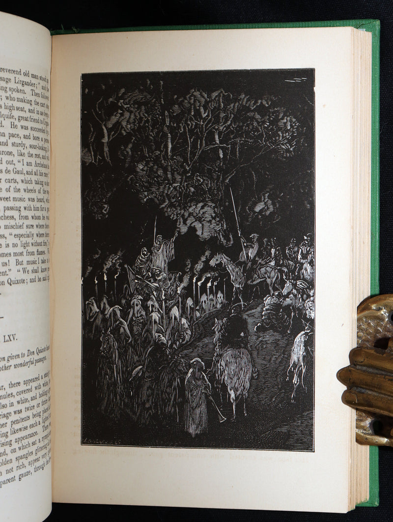 1871 Rare Book - History of Don Quixote de la Mancha Illustrated by Gustave Dore