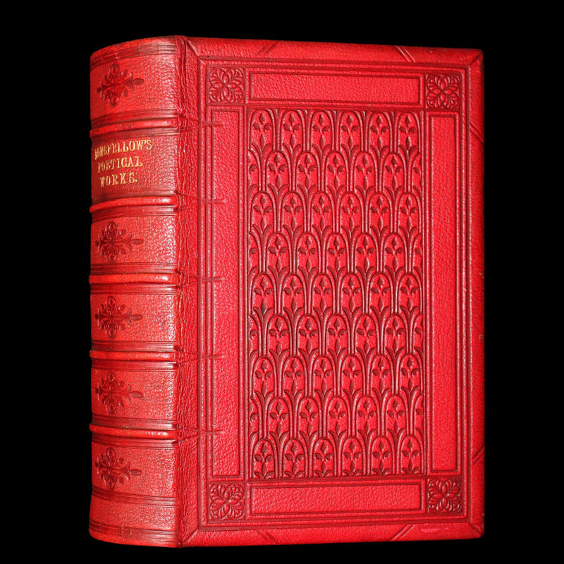 1861 Rare Book - The Poetical Works of Henry Wadsworth Longfellow, Illustrated