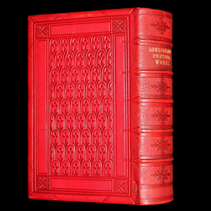 1861 Rare Book - The Poetical Works of Henry Wadsworth Longfellow, Illustrated