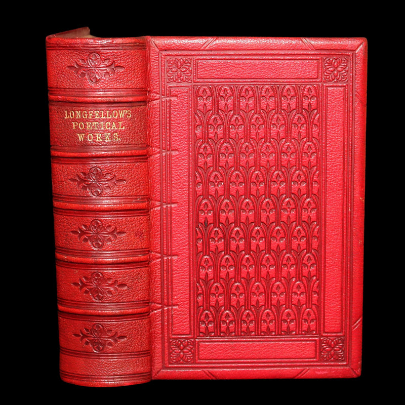 1861 Rare Book - The Poetical Works of Henry Wadsworth Longfellow, Illustrated