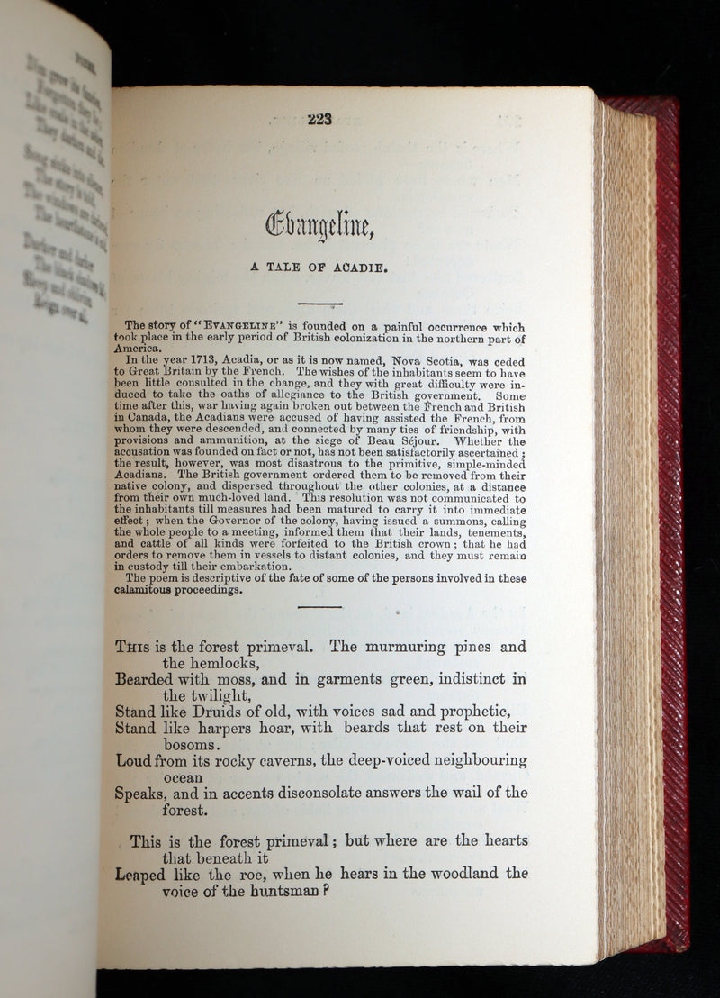 1861 Rare Book - The Poetical Works of Henry Wadsworth Longfellow, Illustrated