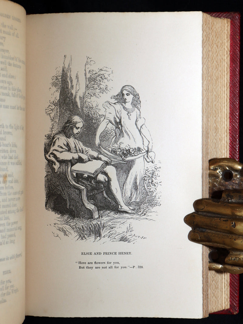 1861 Rare Book - The Poetical Works of Henry Wadsworth Longfellow, Illustrated