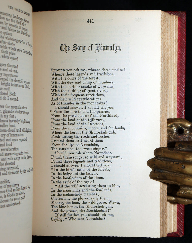 1861 Rare Book - The Poetical Works of Henry Wadsworth Longfellow, Illustrated