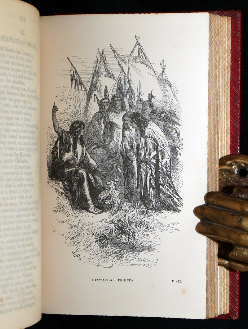 1861 Rare Book - The Poetical Works of Henry Wadsworth Longfellow, Illustrated
