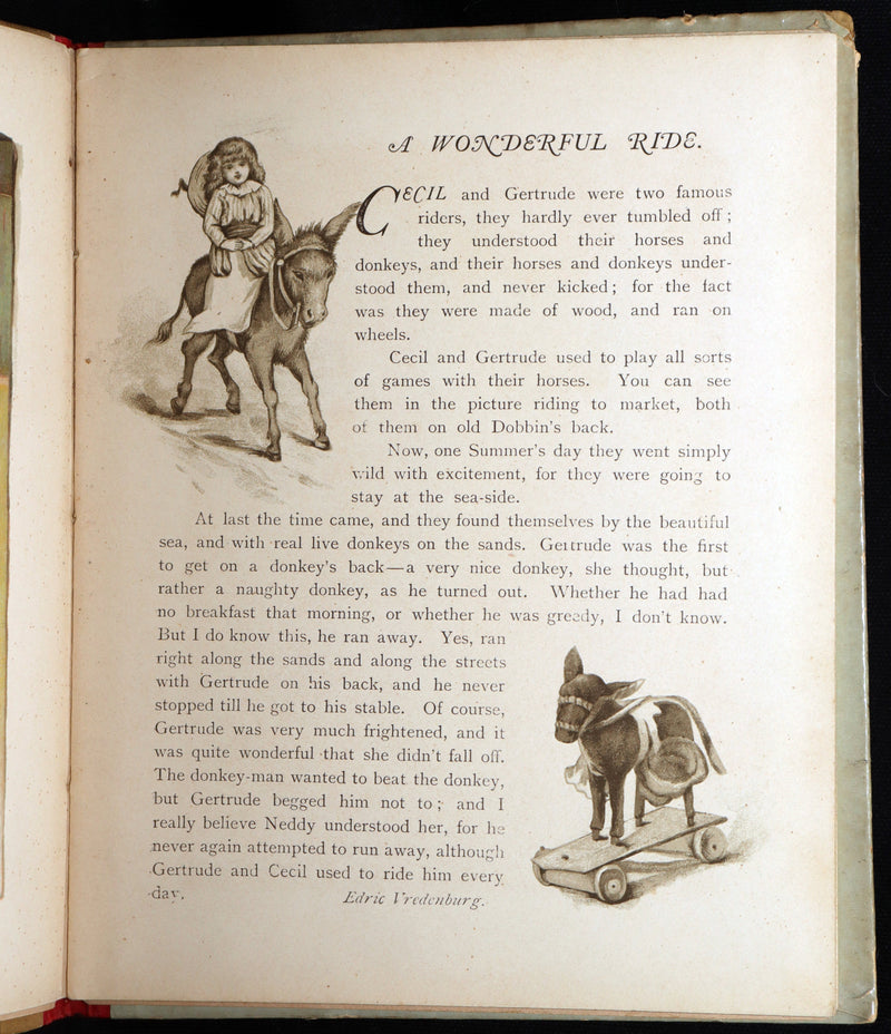 1890 Rare Victorian children’s gift book - Shining Hours, Illustrated