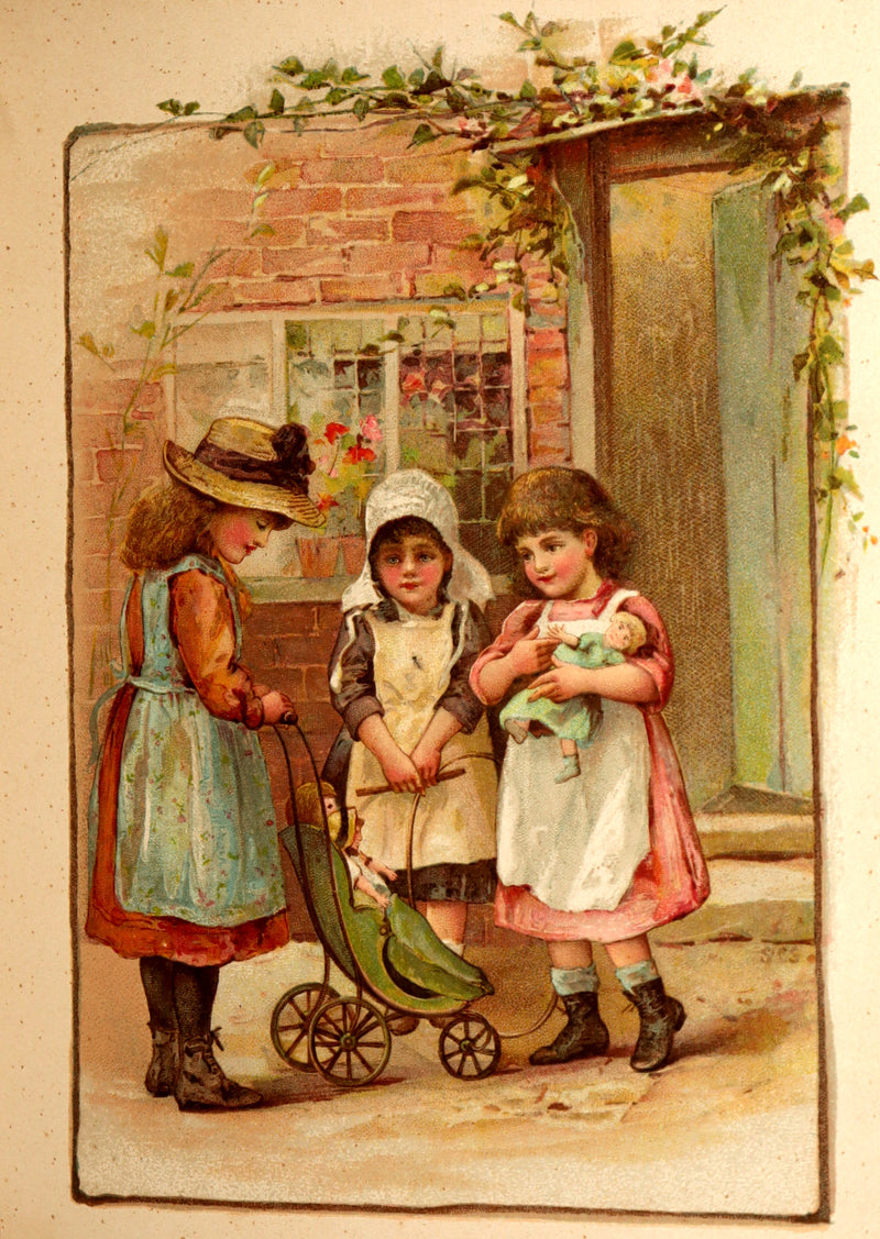 1890 Rare Victorian children’s gift book - Shining Hours, Illustrated