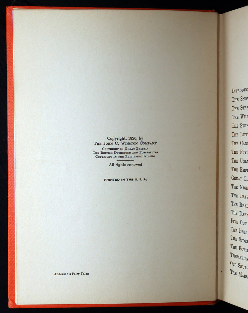 1926 First Edition illustrated by Frederick Richardson - Andersen’s Fairy Tales