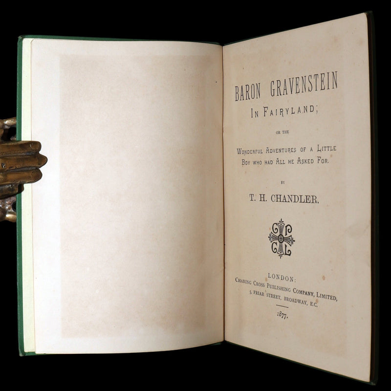 1877 Scarce First Edition - Baron Gravenstein in Fairyland by T. H. Chandler